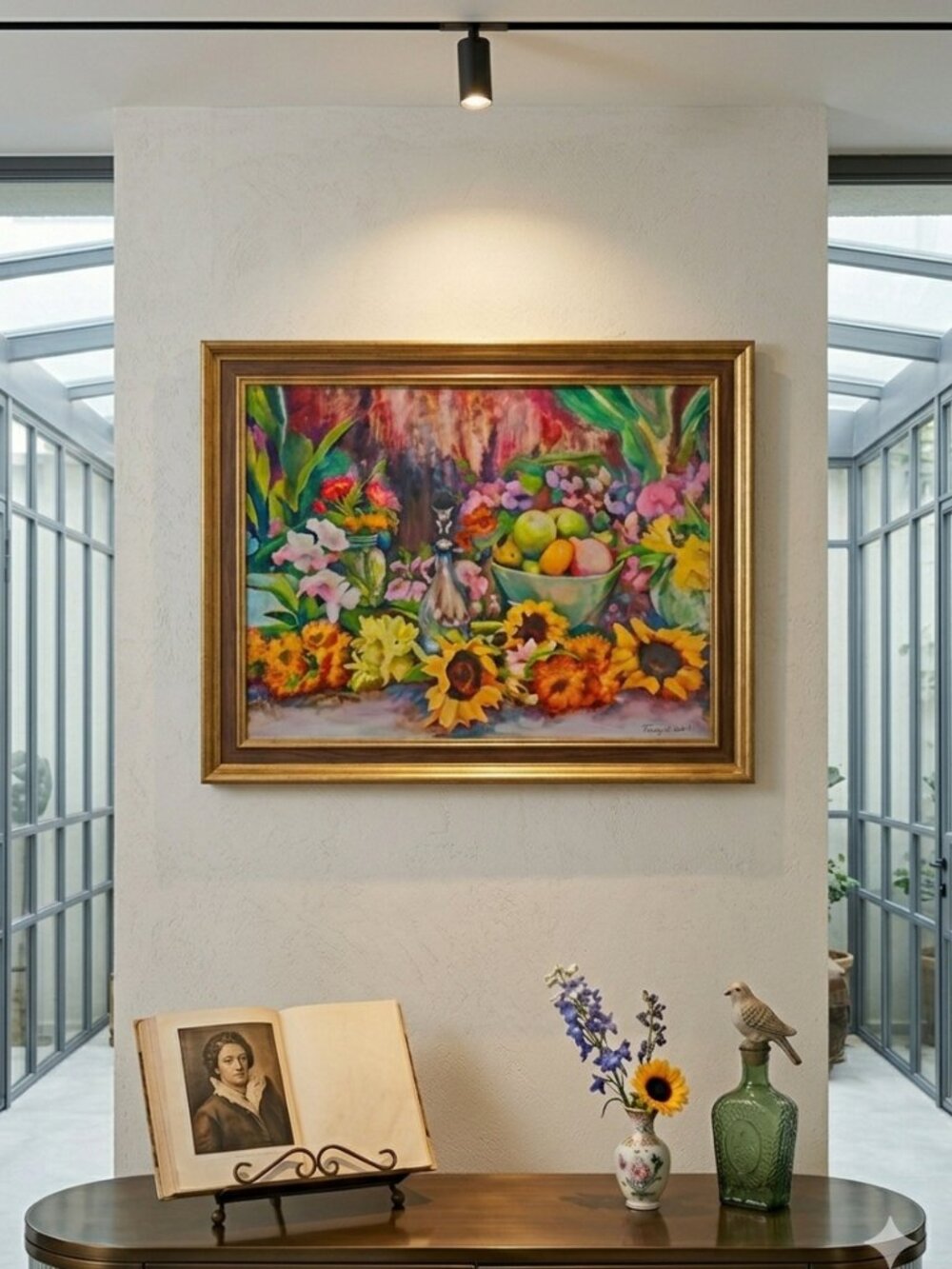 ​Hand-Painted Floral Still Life - Rich Textures & Warm Tones - Picture 4 of 7